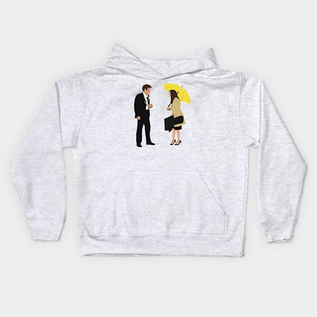 ted mosby & Tracy McConnell Kids Hoodie by seem illustrations 